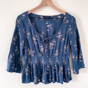 Floral American Eagle Top